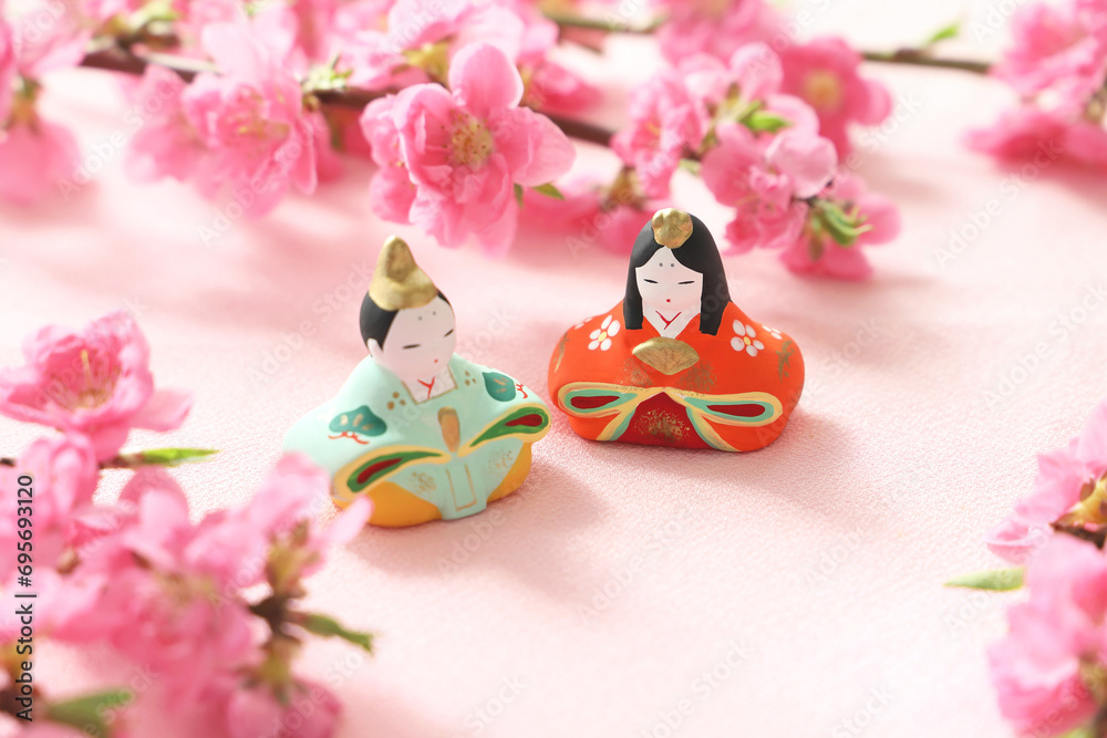 Fototapeta premium おひなまつり 桃の花
