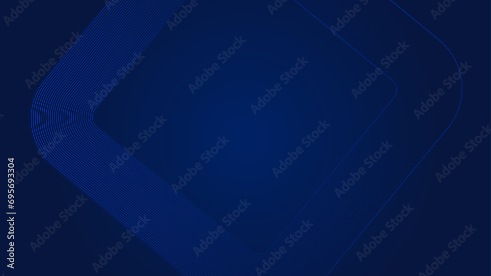 Dark blue abstract background with glowing circle. Modern shiny blue gradient geometric shape design. Minimal geometric design. Futuristic technology concept. backdrop, banner. Vector illustration