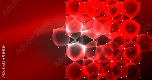 Neon hexagon background. Hi-tech design for wallpaper, banner, background, landing page, wall art, invitation, prints, posters