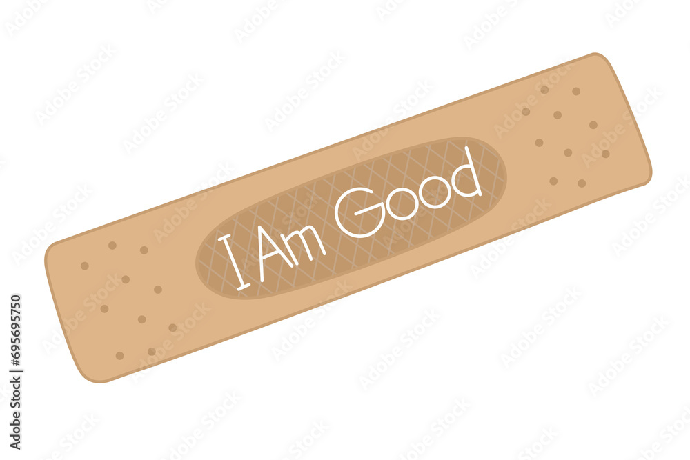 Plester Medical Doodle Cartoon Bandage For Wound Healing And Protection With Cream and Brown Colors That Can Be Used For Sticker, Icon, Decorative, etc., etc. | I AM GOOD Plester Medical Doodle Cartoon Bandage For Wound Healing And Protection With Cream and Brown Colors That Can Be Used For Sticker, Icon, Decorative, etc., etc. | I AM GOOD
