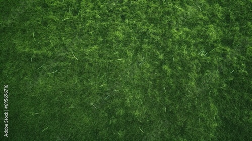 overhead of the green grass of a soccer field