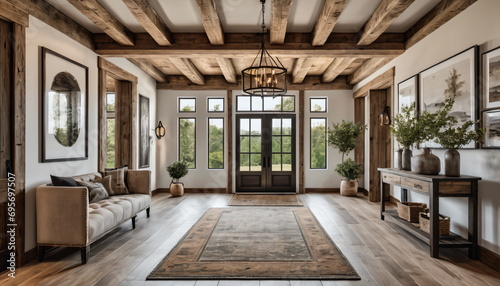 Modern Rustic Farmhouse: A Welcoming Entrance Hall