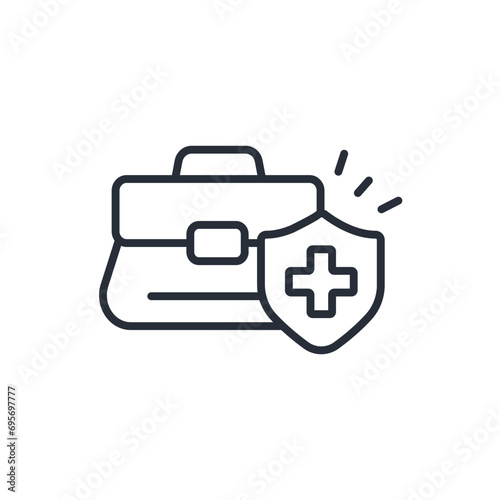 first aid icon. vector.Editable stroke.linear style sign for use web design,logo.Symbol illustration.