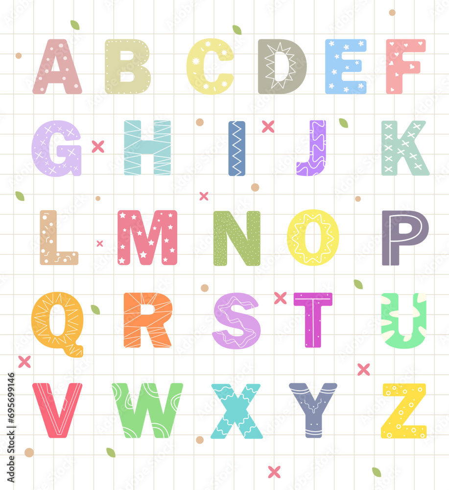 Scandinavian style alphabet for kids Scandinavian style alphabet for kids