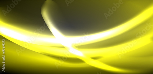Neon-lit waves surge across background, mesmerizing dance of luminescence and motion. Dynamic backdrop captures essence of energy and modern aesthetics