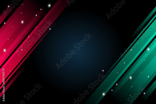Versus Background with red and green Ray on the Side. Vector Illustration