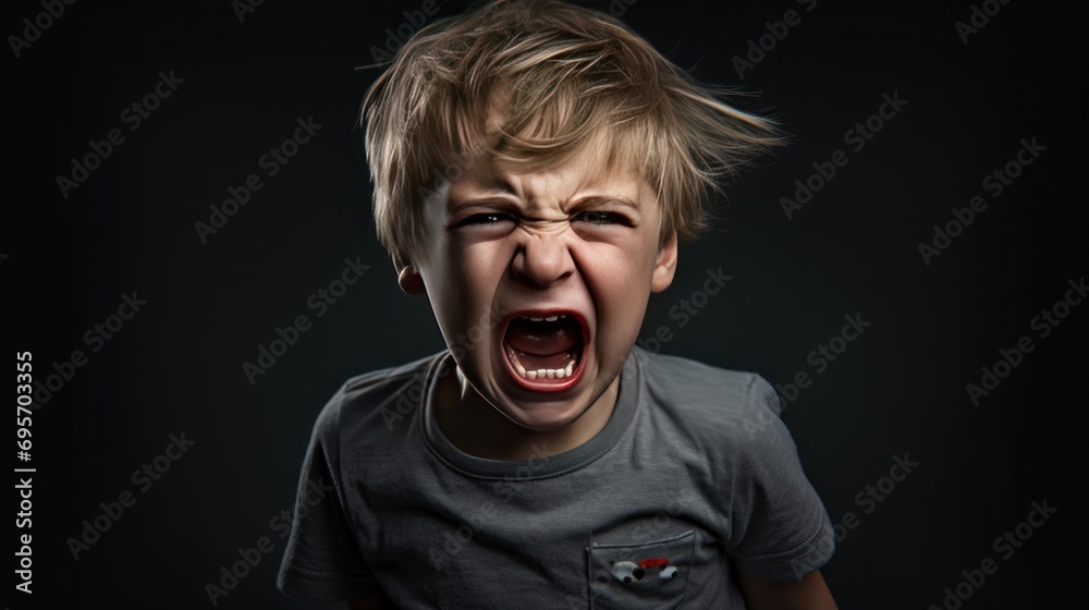 Emotional Tantrum and Angry little boy at home Emotional Tantrum and Angry little boy at home
