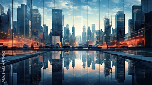 reflections in the city