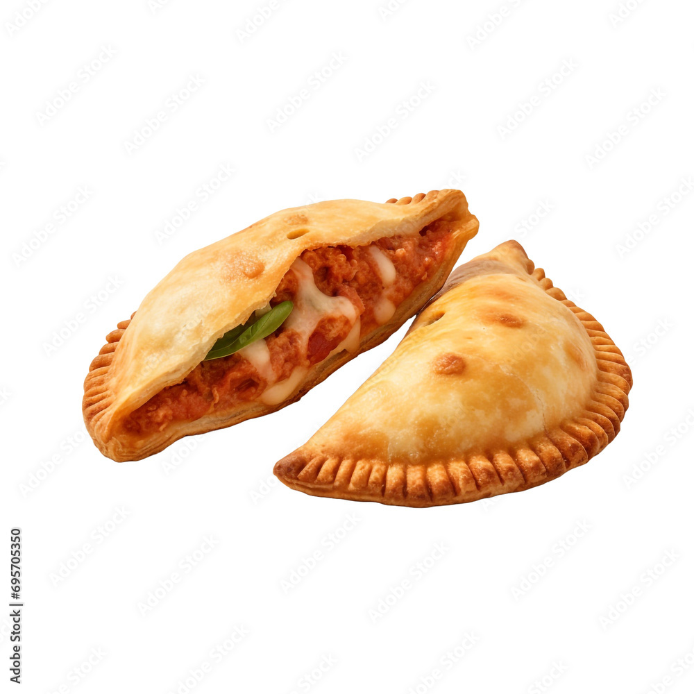 Calzones isolated on transparent background