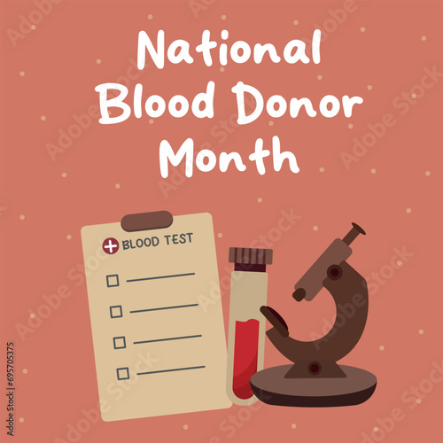 National Blood Donor Month vector illustration