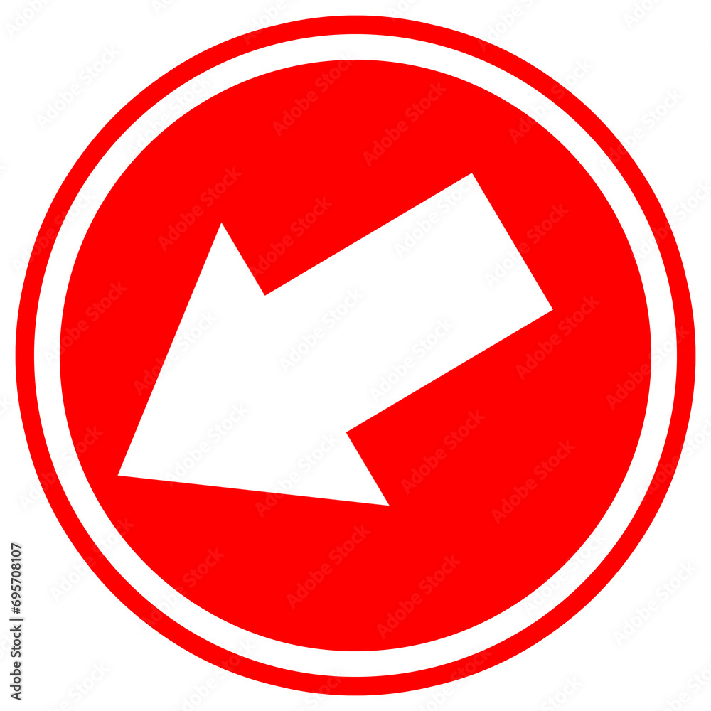 Arrow on the red background. Arrow on the red background.
