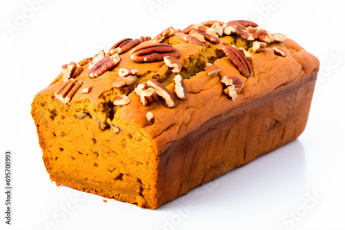 a loaf of bread with pecans on top photo