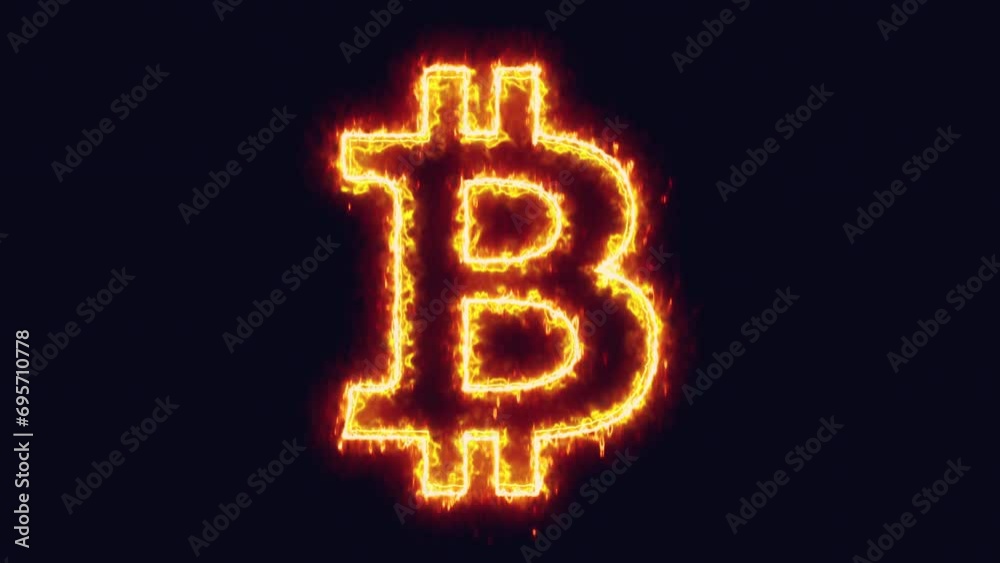 Double outline animation of of the bitcoin symbol (global digital cryptocurrency) featuring a laser saber effect simulating a fiery blaze. No movement. Double outline animation of of the bitcoin symbol (global digital cryptocurrency) featuring a laser saber effect simulating a fiery blaze. No movement.