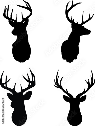 Deer Head Isolated On A White Background