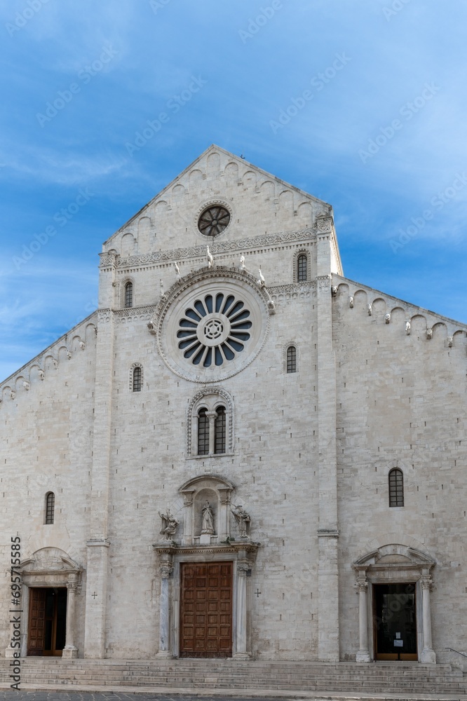 view of the San Sabino Cathedral in the historic old town of Bari Vecchio