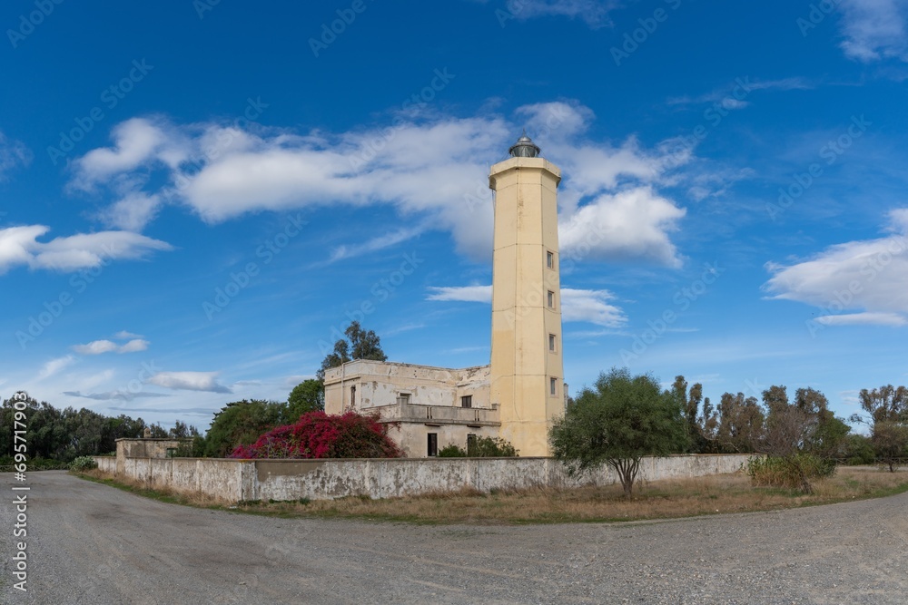 the abandoned lighthouse of Punta Alice in Cirò Marina in Calabria