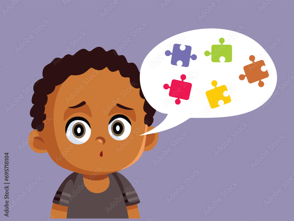 Babbling Infant Learning to Speak Vector Cartoon Character. Baby with a