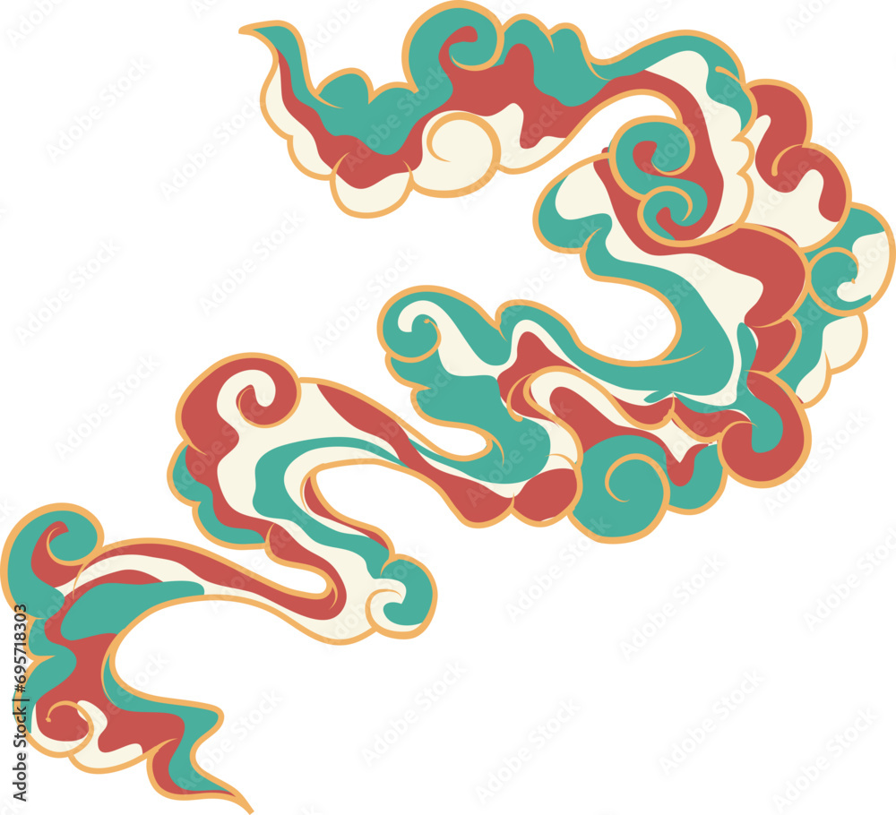 Cloud Chinese Style Illustration