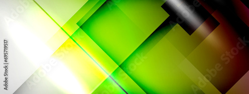 Light and shadow squares and lines abstract background