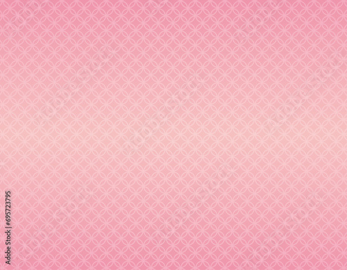 七宝柄文様 和柄背景イラスト ピンクのグラデーション背景
