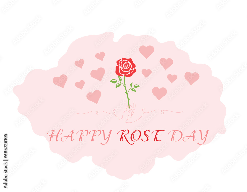 Happy Rose day vectore illustration,