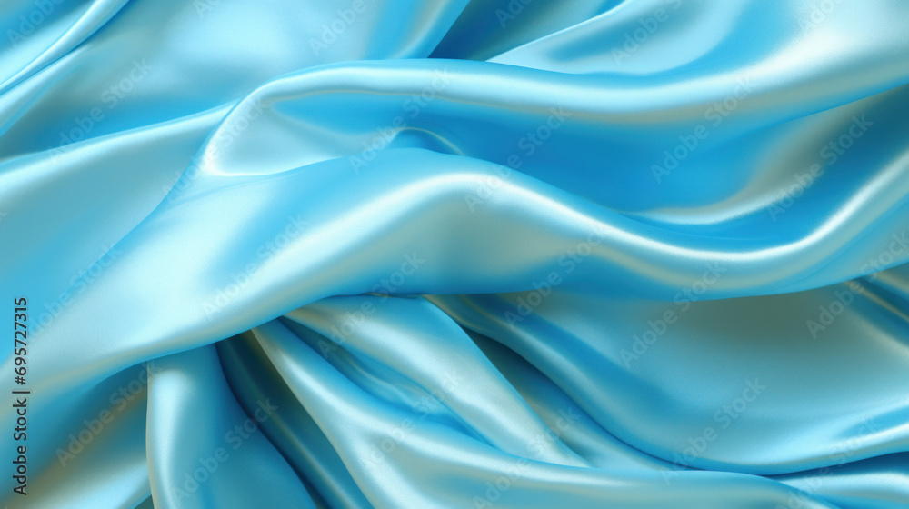 Blue satin background with some folds in it