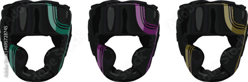 head gear boxing head protector illustration
