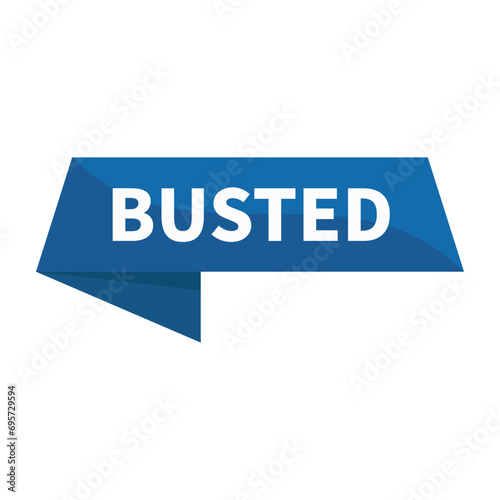 Busted In Blue Ribbon Rectangle Shape For Announcement Information Business Marketing Social Media
