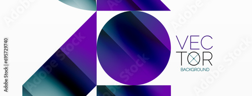 Serene gradient template. Circles and triangles mingle in minimalist perfection. Gentle fusion of forms and hues creates balanced yet captivating backdrop, embodying modern sophistication