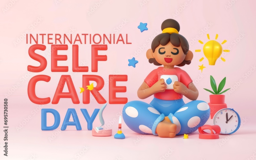 Fototapeta premium International Self Care Day - International Self Care Day is celebrated on July 24th.