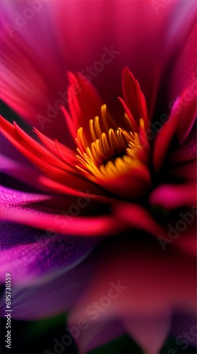close up of red flower
