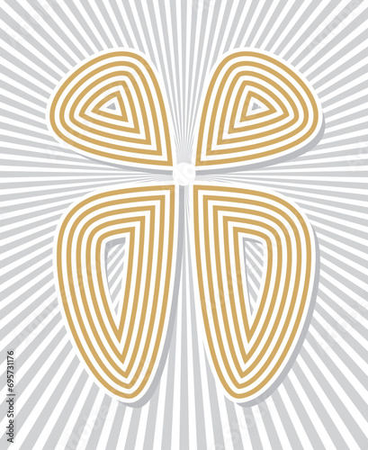 Church Cross Divine Rays Vector Art