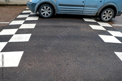 Photography Artificial road humps are designed to limit the speed of cars