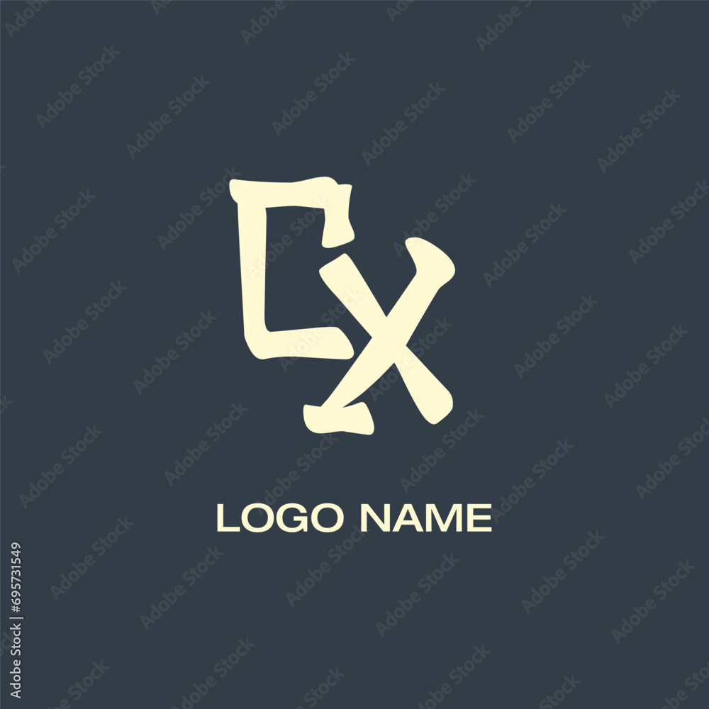 CX letter abstract monogram initial letter logo design CX letter abstract monogram initial letter logo design