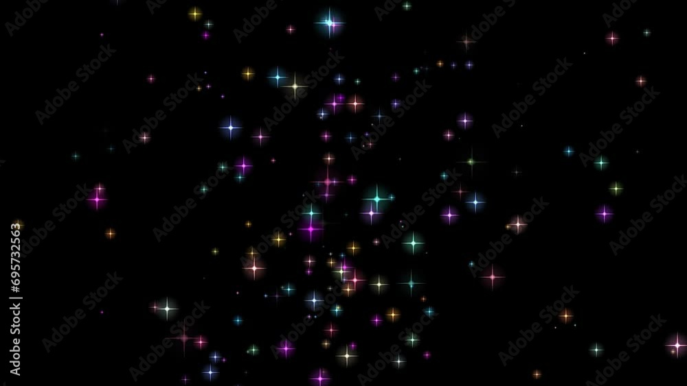 Colorful shiny glittering stars animation background Colorful shiny glittering stars animation background