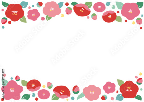 冬の風物詩、椿のフレーム