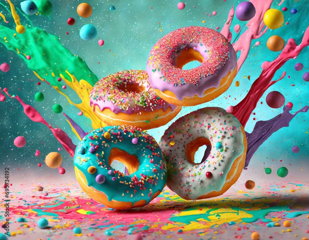 カラフルなドーナッツのイメージ