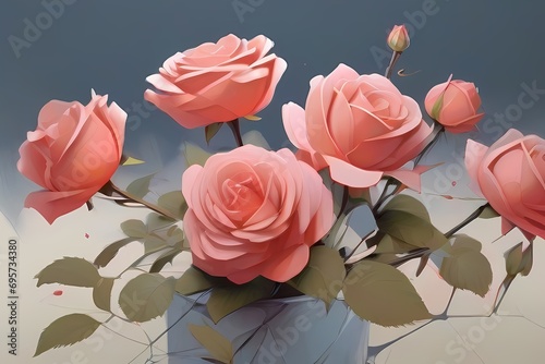 bouquet of pink roses