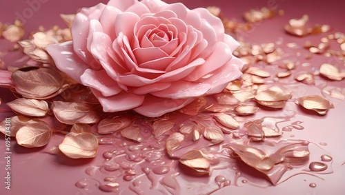pink and white roses