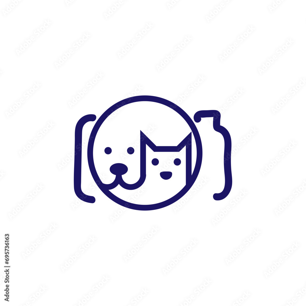 photography dog and cat logo design photography dog and cat logo design