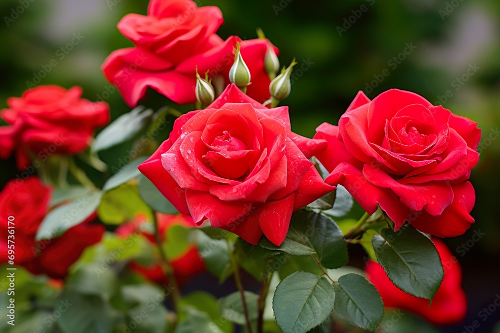 beautiful shot of red roses made with generative ai beautiful shot of red roses made with generative ai