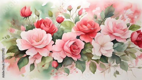 bouquet of pink roses Luxurious bouquet of pink tulips on a gray background. Beautiful spring card with delicate flowers of terry tulips for your loved one.
