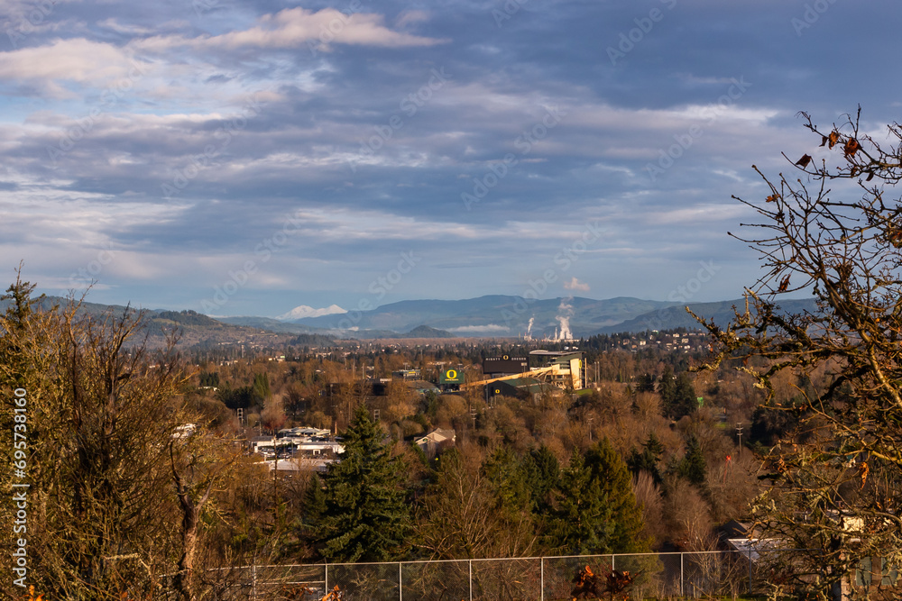 View from above of the Eugene, Oregon