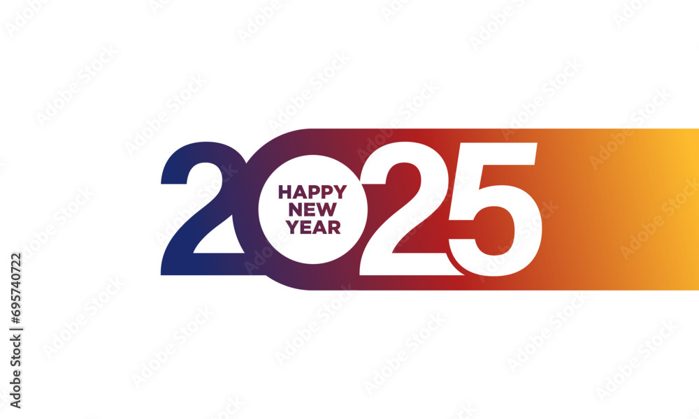 2025 Happy New Year Background Design. - obrazy, fototapety, plakaty 