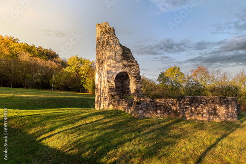 The Csabdi temple ruins is an ancient hungarian heritage from 13-14th century. These were the Arpad ages in Hungary. The temple name is unknown © GezaKurkaPhotos