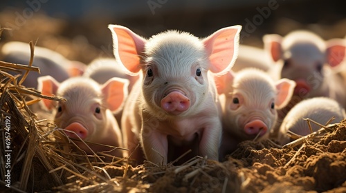 baby pigs n pig house.