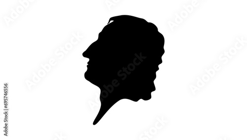 Robert Boyle, black isolated silhouette
