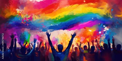 Celebrations and Festivities from LGBT pride parades, celebrations, and festivals that bring the community together in joyful and colorful displays. photo