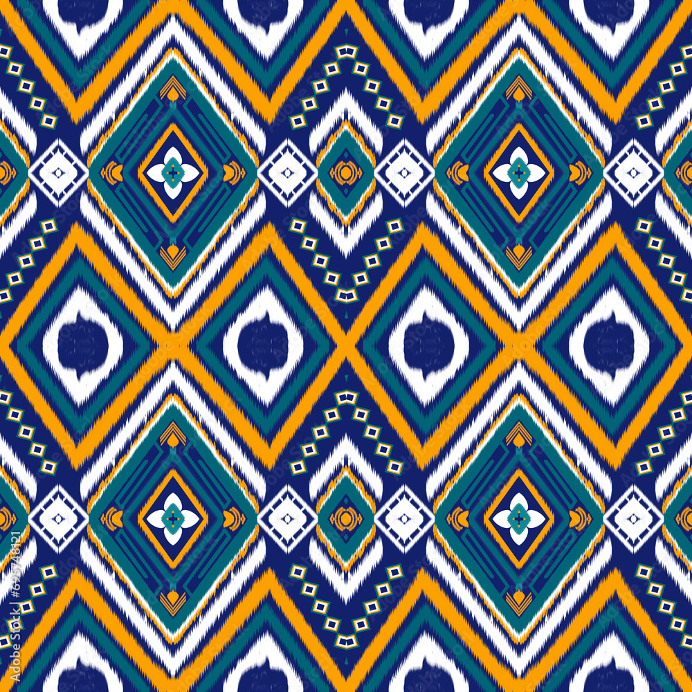 Geometric ethnic oriental pattern seamless traditional design for background