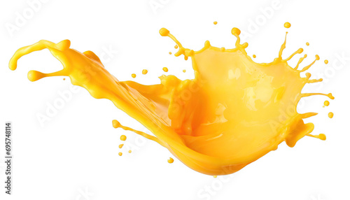 Melted cheese splash cut out photo